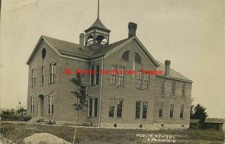 Oh,  Sardinia,  Ohio,  Rppc,  Public School Building,  1911 Pm,  Photo