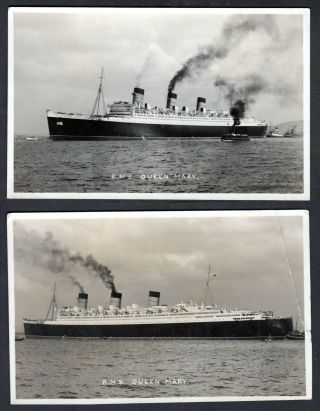 Rms Queen Mary Two Rppc By B&a Feilden,  Cunard - White Star Line