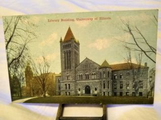 2 Antique Postcards University Of Illinois Library & Natural History 1910s