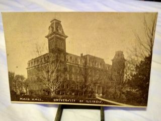 2 Antique Postcards University of Illinois Lincoln Hall Main Hall Circa 1910s 2