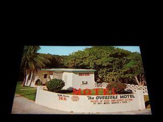Vintage Postcard,  Marathon,  Florida,  Fl,  The Overseas Motel In The Florida Keys