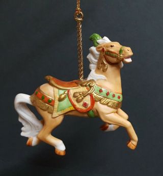 1989 Lenox Palomino Horse Carousel Ornament Christmas Animal Holiday Vintage