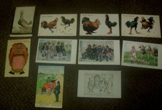 10 X Vintage Political Comic Postcards Various Publishers And Artists