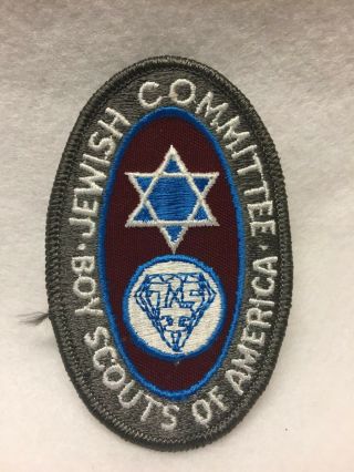 (mr4) Boy Scouts - Diamond Jubilee Patch - Jewish Committee,  Bsa Oval Patch