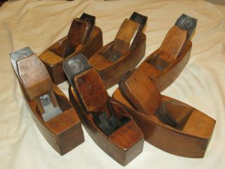 6 Antique Wooden Block Planes Old Woodworking Tool Planes Wood Planes