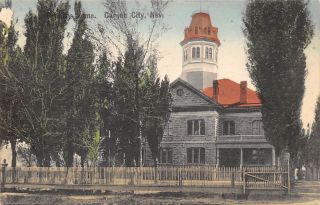 Carson City Nv Orphans Home Nevada Vintage Hand - Colored Postcard Ca 1910s
