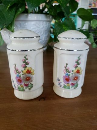 Vintage Depression Era Floral Salt & Pepper Shakers