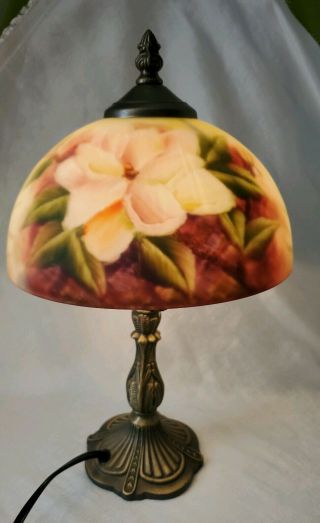 Vintage Style Reverse Hand Painted Flower 
