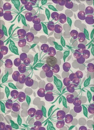 Vintage Feedsack Purple Grapes Feed Sack Quilt Sewing Fabric
