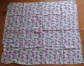 Vintage Feedsack Purple Grapes Feed Sack Quilt Sewing Fabric 2