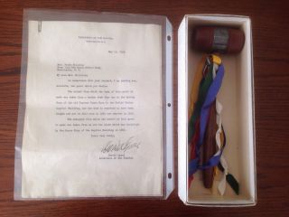 1947 Order Of The Eastern Star Lebanon Chapter Wood Gavel W/ Letter David Lynn