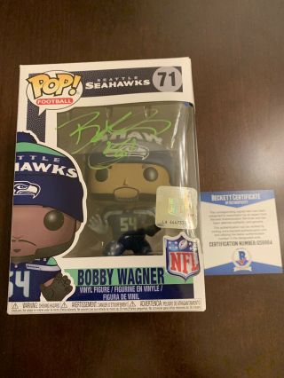 Bobby Wagner Signed Seattle Seahawks Funko Pop Bas Beckett Autographed Auto