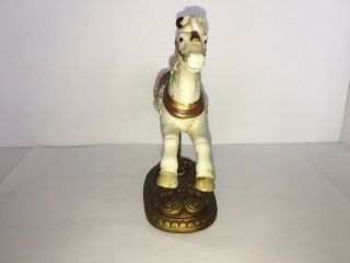 CAROUSEL HORSE CERAMIC ON METAL POST BY HOMCO 2