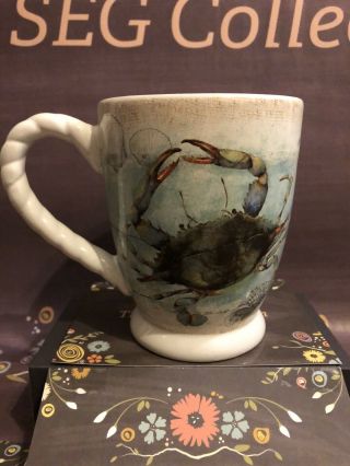 Certified International,  Susan Winget,  Blue Crab/Sea Horse Mug 3