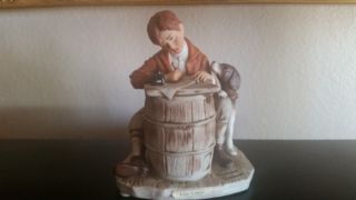 Vintage 4 1/2 " Norman Rockwell Figurine " Love Letter " By Dave Grossman 1973