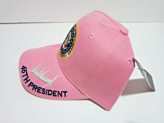MAGA 45th President Donald Trump Seal Make America Great Again Hat Pink 3