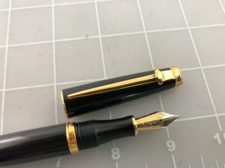 Judd ' s Caran d ' Ache Leman Black Fountain Pen w/18kt.  Gold Medium Nib 2