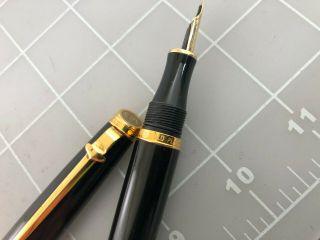 Judd ' s Caran d ' Ache Leman Black Fountain Pen w/18kt.  Gold Medium Nib 6