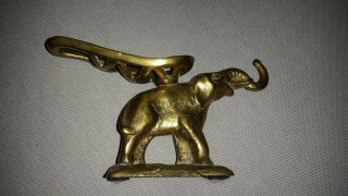 Vintage Brass Elephant Pipe Holder (,)