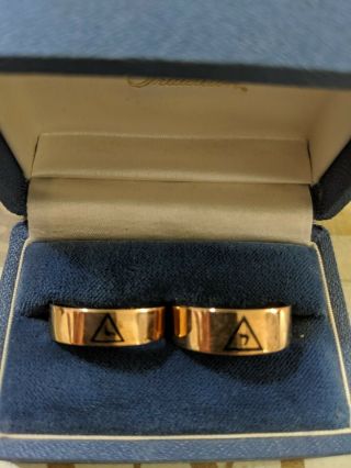 Aasr 14th Degree Ring Set - Scottish Rite Freemasonry Nmj - Both 10k