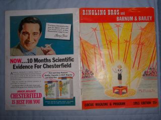 1953 Ringling Bros And Barnum And Bailey Circus Program
