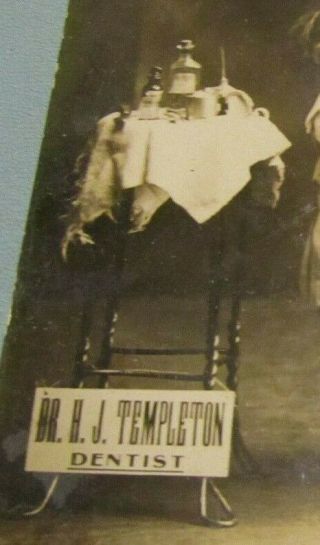 1910 Era Dr.  Templeton Dentist RPPC Advertising Postcard Dental Tools Children 2