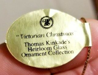 Thomas Kinkade Set Of 3 Heirloom Glass Ornaments Bradford Editions 7