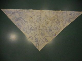 1951 7th World Jamboree Neckerchief Autographed By 100 American Contingent