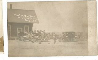 Rppc Emmett,  Idaho: Boston Massachusetts Mass Bankers 1909 Cars Autos