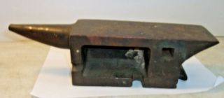 Vintage Antique Cast Iron Blacksmith Bench Anvil 10 Pounds 10 Ounces Chicago