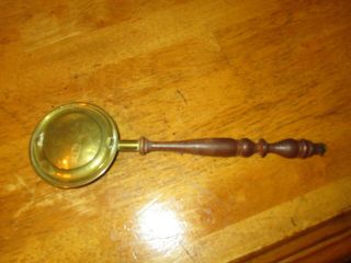 Vintage Brass Incense Burner - Wood Handle 9.  5 Inch
