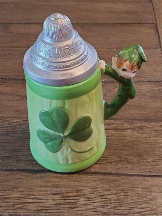 Vintage Lefton Ceramic Irish Leprechaun Pixie St.  Patrick 