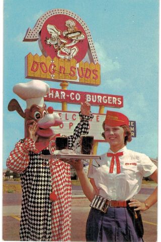 Champaign Dog N Suds Drive In Restaurant Roadside 1960 Il