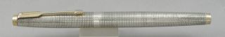 Parker 75 Sterling Silver Cisele Fountain Pen - 1970 ' s - 14kt XF Nib - USA 4