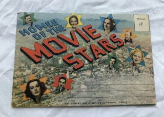 Vintage Homes Of The Movie Stars Hollywood Postcard Album