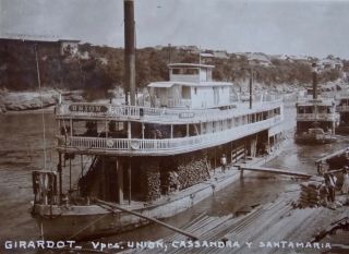 Colombia Photo Postcard - Girardot - Steamships Union,  Cassandra & Sta.  Maria