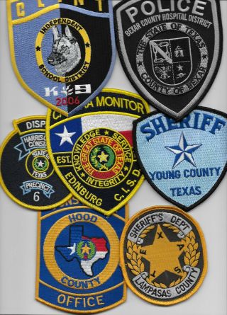 7 State Of Texas Police Sherif K9 K - 9 I S D Constable Swat Camera Monitor Tx