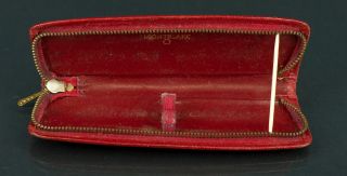 Montblanc Red Leather Pouch Holds 2 Pens
