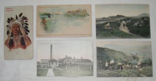 5 Scarce 1898 - 1915 Advertising Postcards Marengo Il “borden’s Bottling Works”