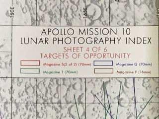 Apollo 10 Lunar Photography Index Map (targets Of Opportunity) - 1969