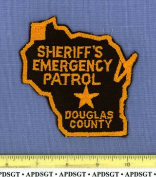 Douglas County Sheriff Emergency Patrol (old Vintage) Wisconsin Police Patch