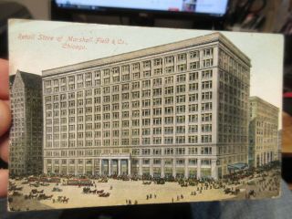 Vintage Old Postcard Illinois Chicago Marshall Field Company Department Store