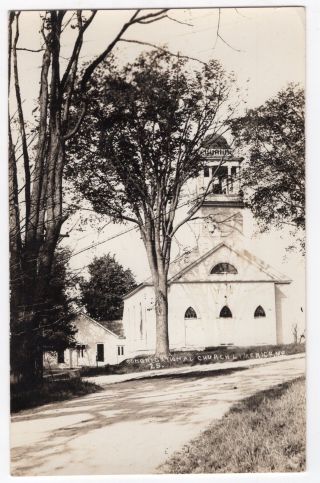 Congregational Church Limerick,  Maine Me Antique Rppc Real Photo Postcard