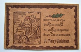 Santa Claus Drives An Express Truck 