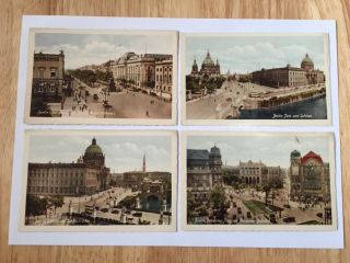 Berlin Watercolour Postcards.  Set Of 4.  Vintage.  Max O 