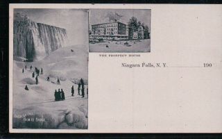 American Fall,  Ice Bridge,  Niagara Falls,  Ny Vintage Udb Private Mailing Card