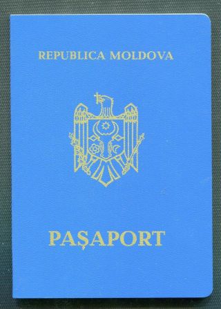 Republic MOLDOVA International Travel Document Woman Many Visas Canseled 3