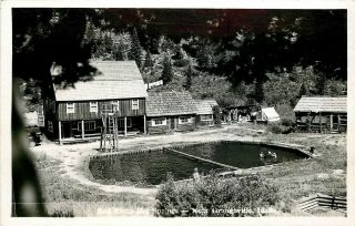 Idaho Real Photo Rppc Postcard: Red River Hot Springs,  Elk City,  Grangeville,  Id