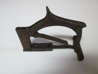 Vintage Antique Cast Iron Glazier Stapler Unbranded With Wear,  Rust