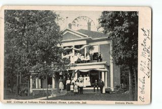 Lafayette Indiana In Postcard 1906 Cottage At In State Soldiers Home